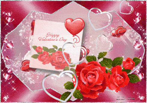 Красивые гифки валентинки с Днём Святого Валентина